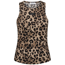 Haute L'Amitie Leo Rib Badge Tank Top, Leopard